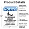 Signmission No Animals Except OSHA Notice Sign, Aluminum, 7in W x 10in L, 2PK OS-2PACK-NS-A-710-V-14378 - alternate 4
